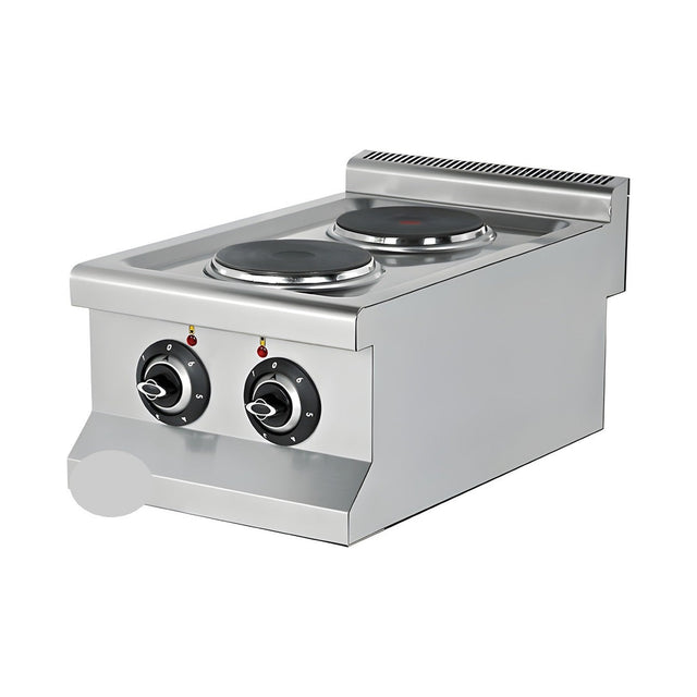 Elektroherd 2 Kochplatten, 3,5 kW, 230V, 400×635×285 mm, Edelstahl, Snack-Line – Produktbild