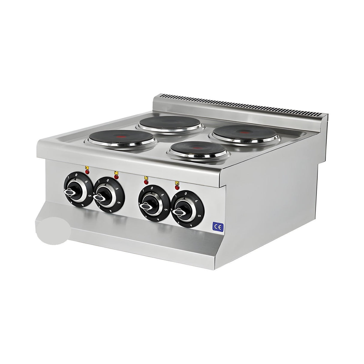 Elektroherd 4 Kochplatten, 7 kW, 400V, 600×635×285 mm, Edelstahl, Snack-Line – Produktbild