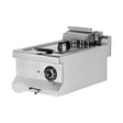 Elektro-Fritteuse, 10 Liter, 7,2 kW, 400V, 400×635×285 mm, Edelstahl, Snack-Line – Produktbild