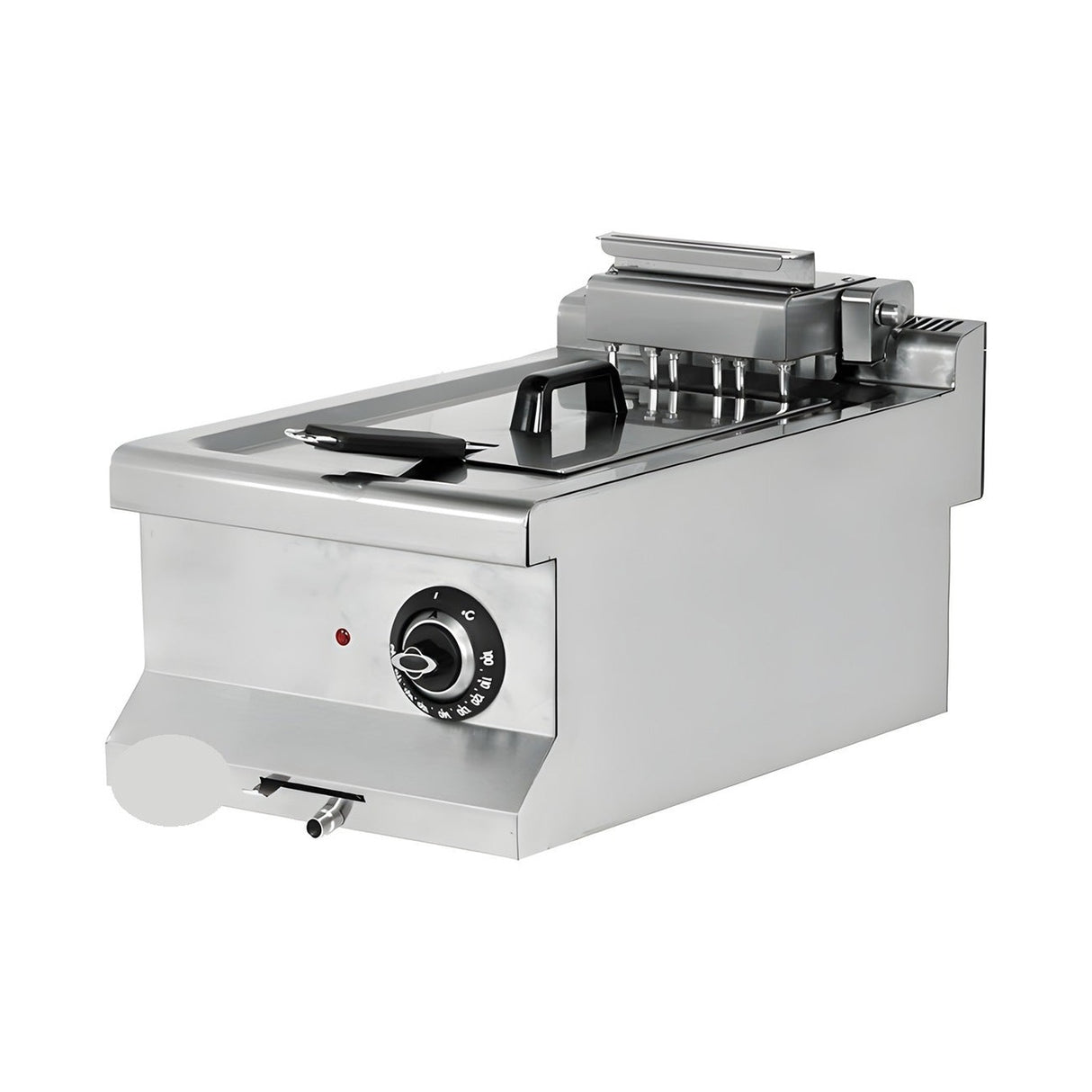 Elektro-Fritteuse, 10 Liter, 7,2 kW, 400V, 400×635×285 mm, Edelstahl, Snack-Line – Produktbild