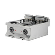Elektro-Fritteuse, 2x 10 Liter, 14,4 kW, 400V, 600×635×285 mm, Edelstahl, Snack-Line – Produktbild