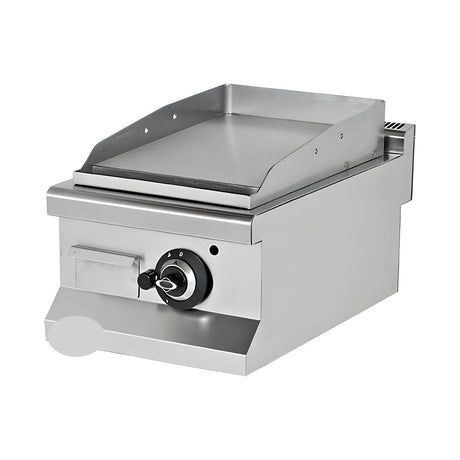 Gas-Grillplatte gerillt, 6,5 kW, 2 Heizzonen, 400×635×285 mm, Edelstahl, Snack-Line – Produktbild