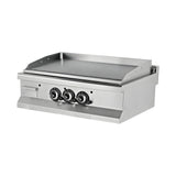 Gas-Grillplatte glatt, verchromt, 19,5 kW, 2 Heizzonen, 900×635×285 mm, Edelstahl, Snack-Line – Produktbild