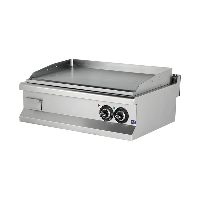 Elektro-Grillplatte glatt/gerillt, 10,8 kW, 2 Heizzonen, 900×635×285 mm, Edelstahl, Snack-Line – Produktbild