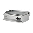Elektro-Grillplatte glatt, verchromt, 10,8 kW, 2 Heizzonen, 900×635×285 mm, Edelstahl, Snack-Line – Produktbild