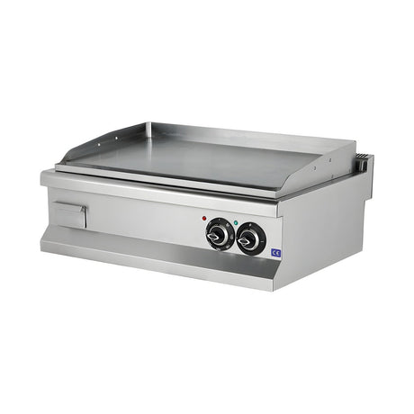 Elektro-Grillplatte glatt/gerillt, verchromt, 10,8 kW, 2 Heizzonen, 900×635×285 mm, Edelstahl, Snack-Line – Produktbild