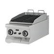 Gas-Grillplatte Gusseisen, 5,2 kW, 2 Heizzonen, 400×730×285 mm, Edelstahl, Snack-Line – Produktbild