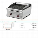 Elektro-Dämpfer, 13,75 kW, 400V, 1200×600×290 mm, Edelstahl, Snack-Line – Abmessungen