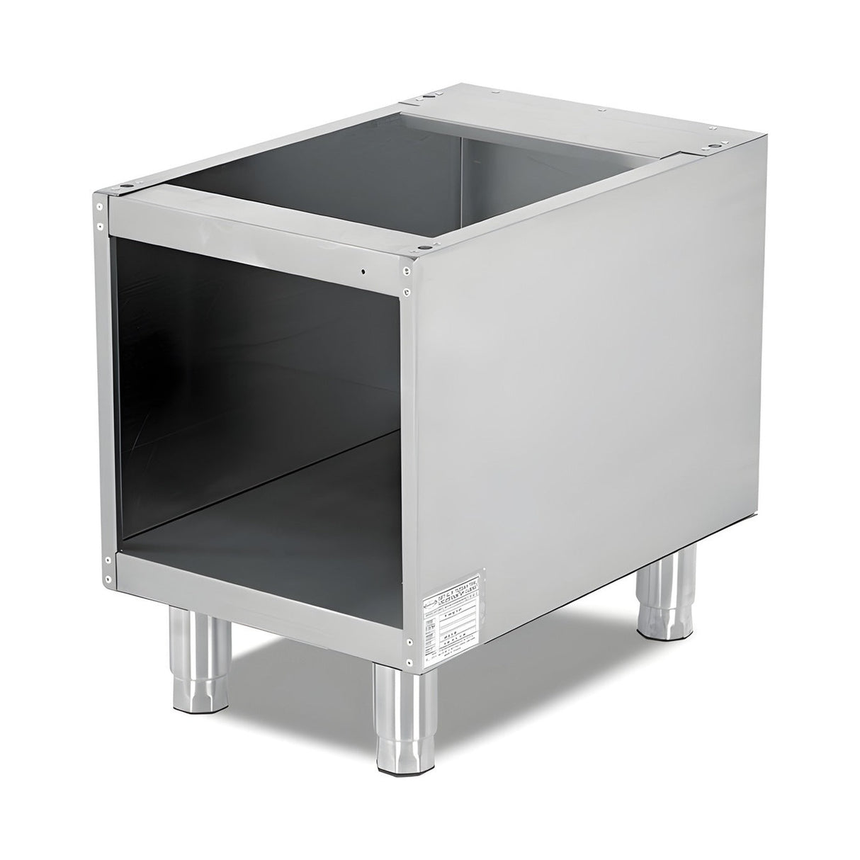 Unterschrank offen, ohne Tür, 400×570×565 mm, Edelstahl, Snack-Line – Produktbild