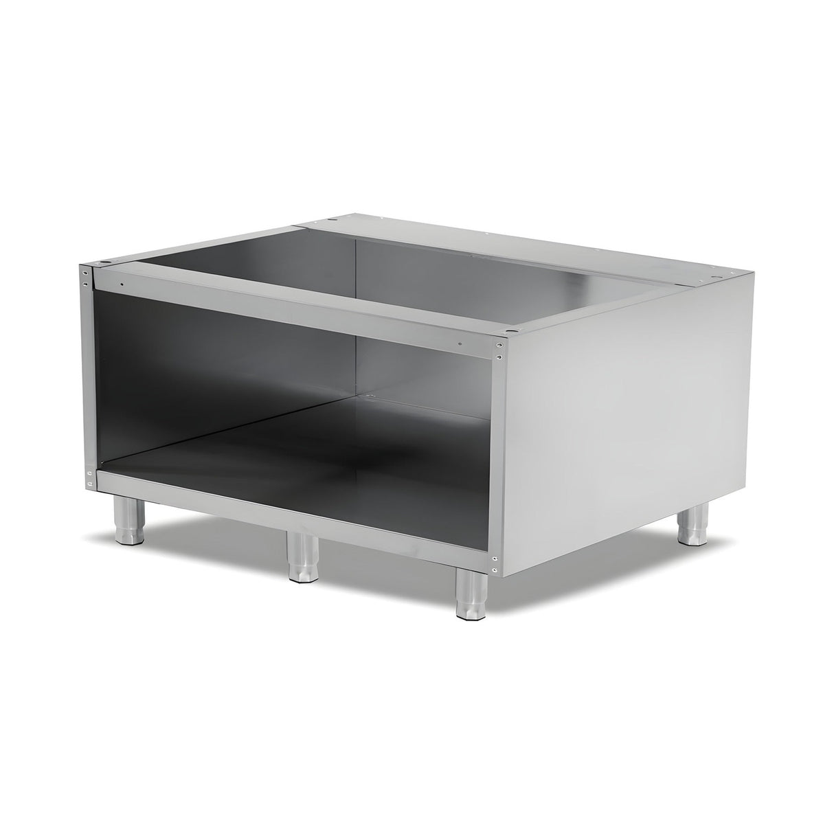 Unterschrank offen, ohne Tür, 900×570×565 mm, Edelstahl, Snack-Line – Produktbild