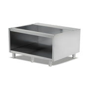 Unterschrank offen, ohne Tür, 900×570×565 mm, Edelstahl, Snack-Line – Produktbild