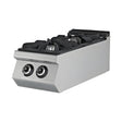 Gasherd 2 Brenner, 14,3 kW, Tischgerät, 400×730×300 mm, Serie 700 – Produktbild