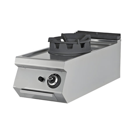 Gas-Wok 1 Brenner, 18 kW, Piezozündung, 400×730×300 mm, Serie 700 – Produktbild