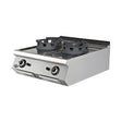 Gas-Wok 2 Brenner, 36 kW, Piezozündung, 800×730×300 mm, Serie 700 – Produktbild