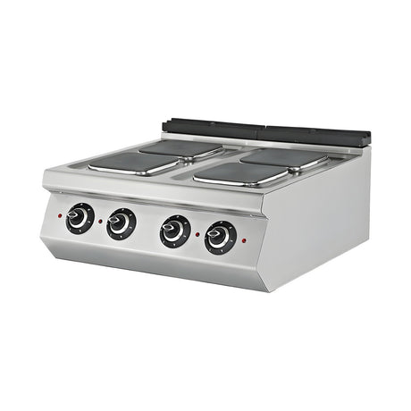 Elektroherd 4 Kochplatten, 9 kW, 400V, 800×730×300 mm, Serie 700 – Produktbild
