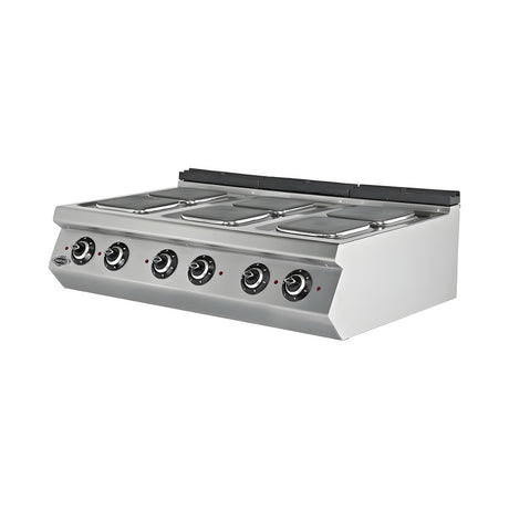 Elektroherd 6 Kochplatten, 13,5 kW, 400V, 1200×730×300 mm, Serie 700 – Produktbild