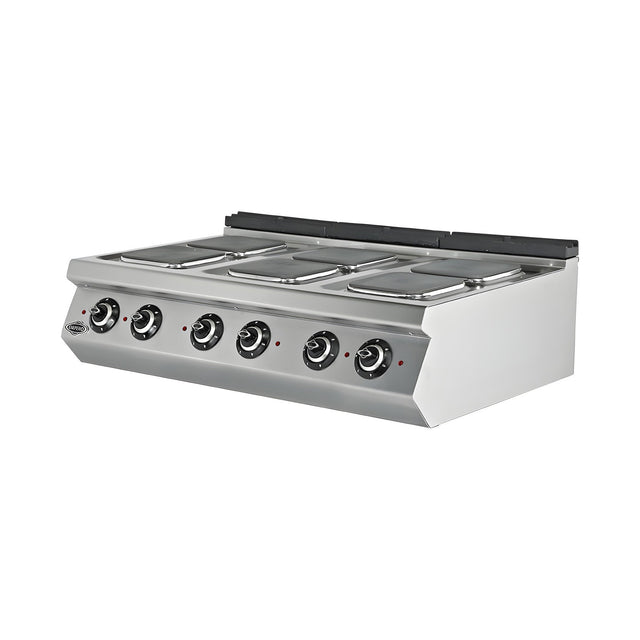 Elektroherd 6 Kochplatten, 13,5 kW, 400V, 1200×730×300 mm, Serie 700 – Produktbild