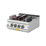 Cucina elettrica 4 piastre forti tipo russo, 11,2 kW, 400V, 800×730×300 mm, serie 700