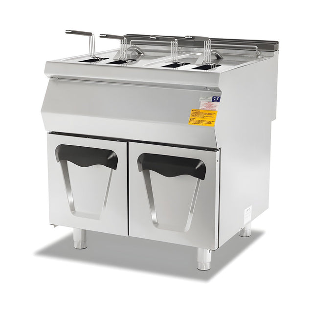 Gasfritteuse 2x 16 Liter mit Unterschrank, 34,82 kW, 800×730×850 mm, Serie 700 – Produktbild