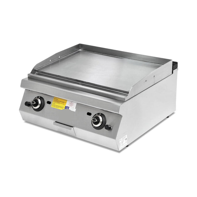 Gas-Grillplatte glatt und gerillt, 17,34 kW, 2 Heizzonen, 800×730×300 mm, Serie 700 – Produktbild