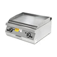 Gas-Grillplatte glatt verchromt, 17,34 kW, 2 Heizzonen, 800×730×300 mm, Serie 700 – Produktbild