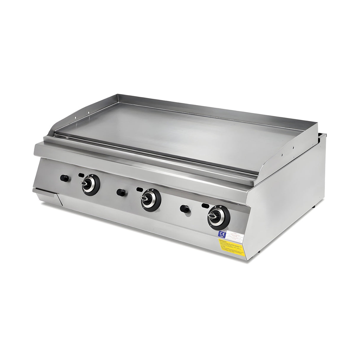 Gas-Grillplatte gerillt verchromt, 26 kW, 2 Heizzonen, 1200×730×300 mm, Serie 700 – Produktbild