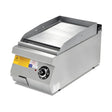 Elektro-Grillplatte gerillt verchromt, 4,2 kW, 2 Heizzonen, 400V, 400×730×300 mm, Serie 700 – Produktbild