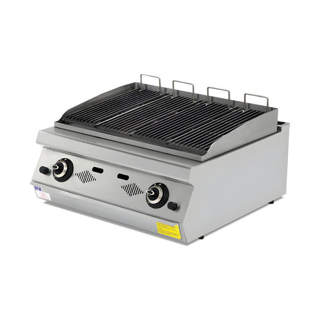 Gas-Dampfgrill, 11,6 kW, 2 Heizzonen, Gusseisenplatte, 800×730×300 mm, Serie 700 – Produktbild