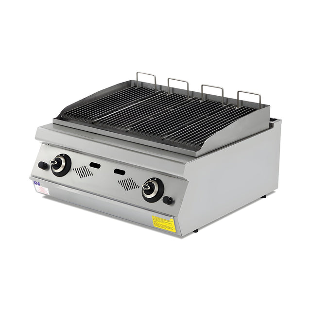 Gas-Dampfgrill, 11,6 kW, 2 Heizzonen, Gusseisenplatte, 800×730×300 mm, Serie 700 – Produktbild