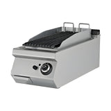 Gas-Lavasteingrill, 8,67 kW, 2 Heizzonen, Piezozündung, 400×730×300 mm, Serie 700 – Produktbild