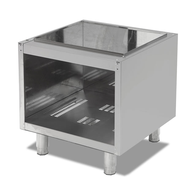 Unterbauschrank offen ohne Tür, Edelstahl, 800×620×550 mm, Serie 700 – Produktbild