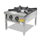 Gasherd, 27,24 kW, Gusseisen-Oberseite, Magnet-Sicherheitsventile, Edelstahl, 600×800×500 mm, Serie 900 – Produktbild
