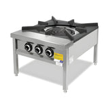 Gasherd, 4 Brenner, 31,25 kW, Gusseisen-Kochstellen, Edelstahl, 700×915×560 mm, Serie 900 – Produktbild