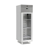 Gastrokühlschrank mit Glastür, 700 l, Umluftkühlung, 700×800×2050 mm, Edelstahl, Serie 700 – Produktbild