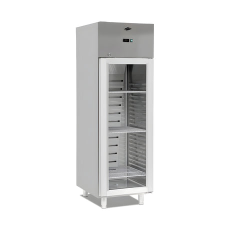 Gastrokühlschrank mit Glastür, 700 l, Umluftkühlung, 700×800×2050 mm, Edelstahl, Serie 700 – Produktbild