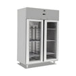 Gastrokühlschrank, 2 Türen, Glastür, 1400 L, 1400×800×2050 mm – Produktbild