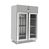 Gastrokühlschrank, 2 Türen, Glastür, 1400 L, 1400×800×2050 mm – Produktbild