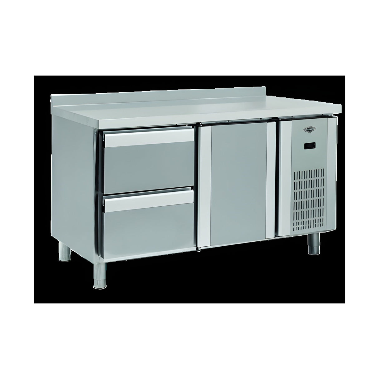Kühltisch, 2 Schubladen, 1 Tür, 300 L, 1500×700×850 mm – Produktbild