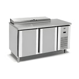 Pizzakühltisch, 3 Türen, 500 L, 2000×700×850 mm – Produktbild