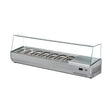 Kühltresen Salatbar, statische Kühlung, 9x GN 1/4, digitale Temperaturanzeige, 0/+5 °C, 2000×350×500 mm – Produktbild