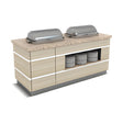 Buffettheke warm, 3x GN 1/1, Granittisch, Plattenablage, Design Galata, 2600×900×900 mm – Produktbild