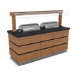 Buffettheke warm, 3x GN 1/1, Granittisch, Spuckschutz, LED, Design Kapadokya, 2600×900×900 mm – Produktbild