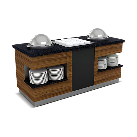 Buffettheke warm, 1 Suppenspender, Granittisch, Plattenablage, Design Sumela, 1400×900×900 mm – Produktbild