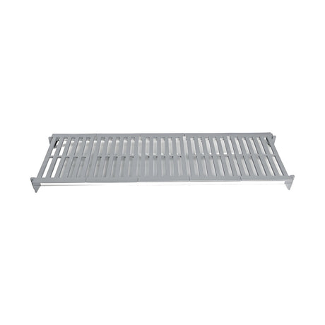 Lochboden Kunststoff perforiert, Polypropylen, hygienisch, abnehmbar und waschbar, Aluminiumfüße, 1570 × 500 mm, 250 kg Tragkraft je Boden – Produktbild