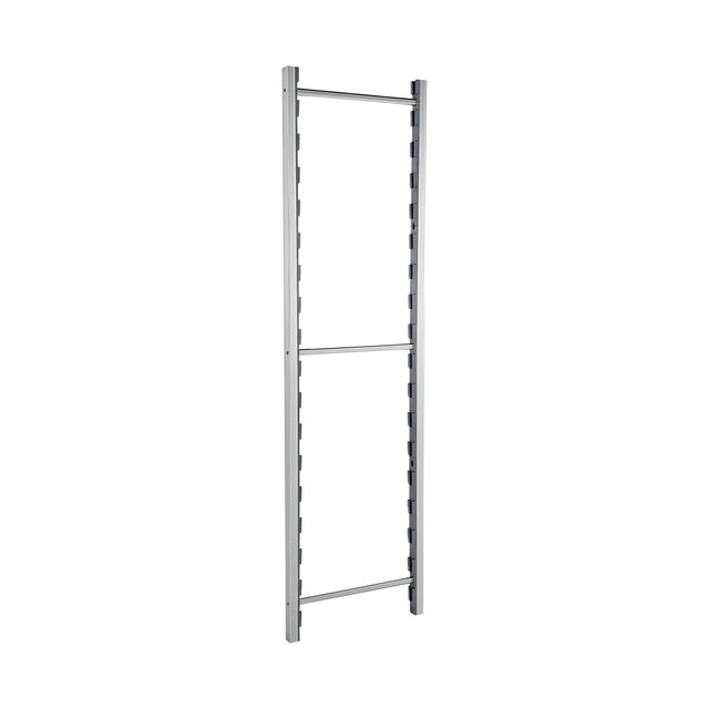 Aluminiumregal, feststehend, Höhe 1800 mm, abnehmbare Polypropylenböden, 250 kg pro Ebene – Produktbild