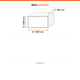 Polypropylen-Regal, Aluminiumfüße, herausnehmbare waschbare Böden, 5875×500×1800 mm – Technische Daten