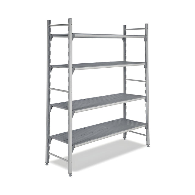 Polypropylen-Regal, Aluminiumfüße, herausnehmbare waschbare Böden, 970×600×1800 mm – Produktbild