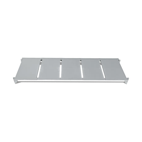 Regalboden glatt, Polypropylen, 970×400 mm, abnehmbar, Aluminiumfüße, 250 kg – Produktbild