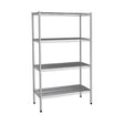 Edelstahlregal, 360×1070×1800 mm, 4 Drahtböden, 250 kg pro Ebene, Edelstahl 201 – Produktbild