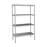 Edelstahlregal, 460×760×1800 mm, 4 Drahtböden, 250 kg pro Ebene, Edelstahl 201 – Produktbild